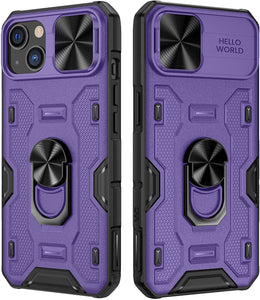 iPhone 14 Kickstand Slide Camera Cover Built in 360° Rotate Ring Case - Redpepper Cases