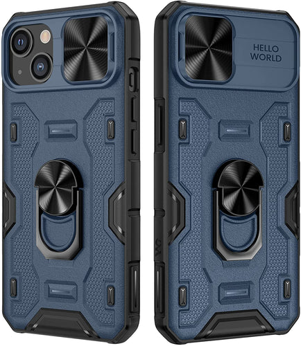 iPhone 14 Kickstand Slide Camera Cover Built-in 360° Rotate Ring Stand Magnetic Case - Redpepper Cases