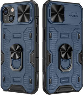 iPhone 14 Kickstand Slide Camera Cover Built-in 360° Rotate Ring Stand Magnetic Case - Redpepper Cases