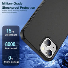 Load image into Gallery viewer, iPhone 14 Max Case Natural Texture with Speckled Soft Protection Case, Black - Redpepper Cases