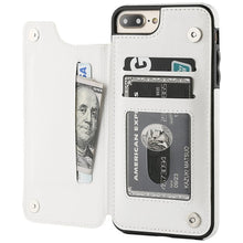 Load image into Gallery viewer, iPhone 14 Max Leather Retro Card Holder Flip Mini Wallet Case - Redpepper Cases