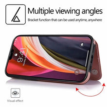 Load image into Gallery viewer, iPhone 14 Max Leather Retro Card Holder Flip Mini Wallet Case - Redpepper Cases