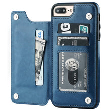 Load image into Gallery viewer, iPhone 14 Max Leather Retro Card Holder Flip Mini Wallet Case - Redpepper Cases
