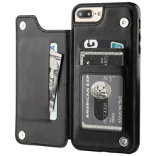 Load image into Gallery viewer, iPhone 14 Max Leather Retro Card Holder Flip Mini Wallet Case - Redpepper Cases