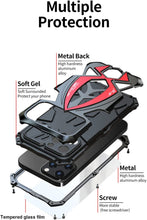Load image into Gallery viewer, iPhone 14 Metal Aluminum Bumper Cover Built in Soft Rubber Shock Proof Case - Redpepper Cases