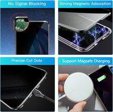 Load image into Gallery viewer, iPhone 14 Pro Anti Peeping Double Sided Tempered Glass Magnetic Case - Redpepper Cases