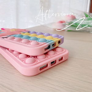 iPhone 14 Pro Fidget Bubble Bumper Soft Silicone Stress Reliever Pop Fun Case - Redpepper Cases