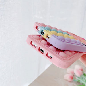 iPhone 14 Pro Fidget Bubble Bumper Soft Silicone Stress Reliever Pop Fun Case - Redpepper Cases