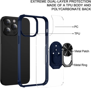iPhone 14 Pro Max 360 Degree Rotation Ring Kickstand Case - Redpepper Cases