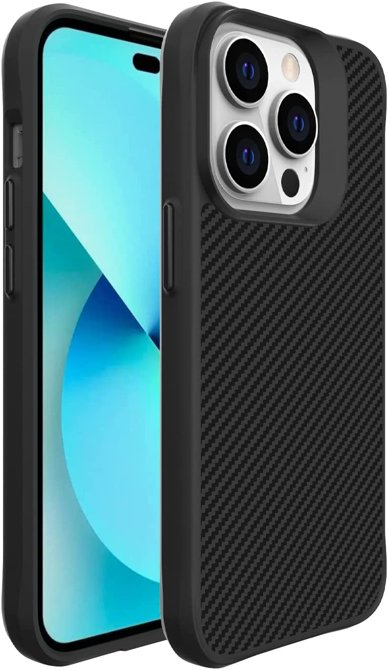 iPhone 14 Pro Max Carbon Fiber Texture Ultra Thin Soft Silicone Slim Fit Case - Redpepper Cases