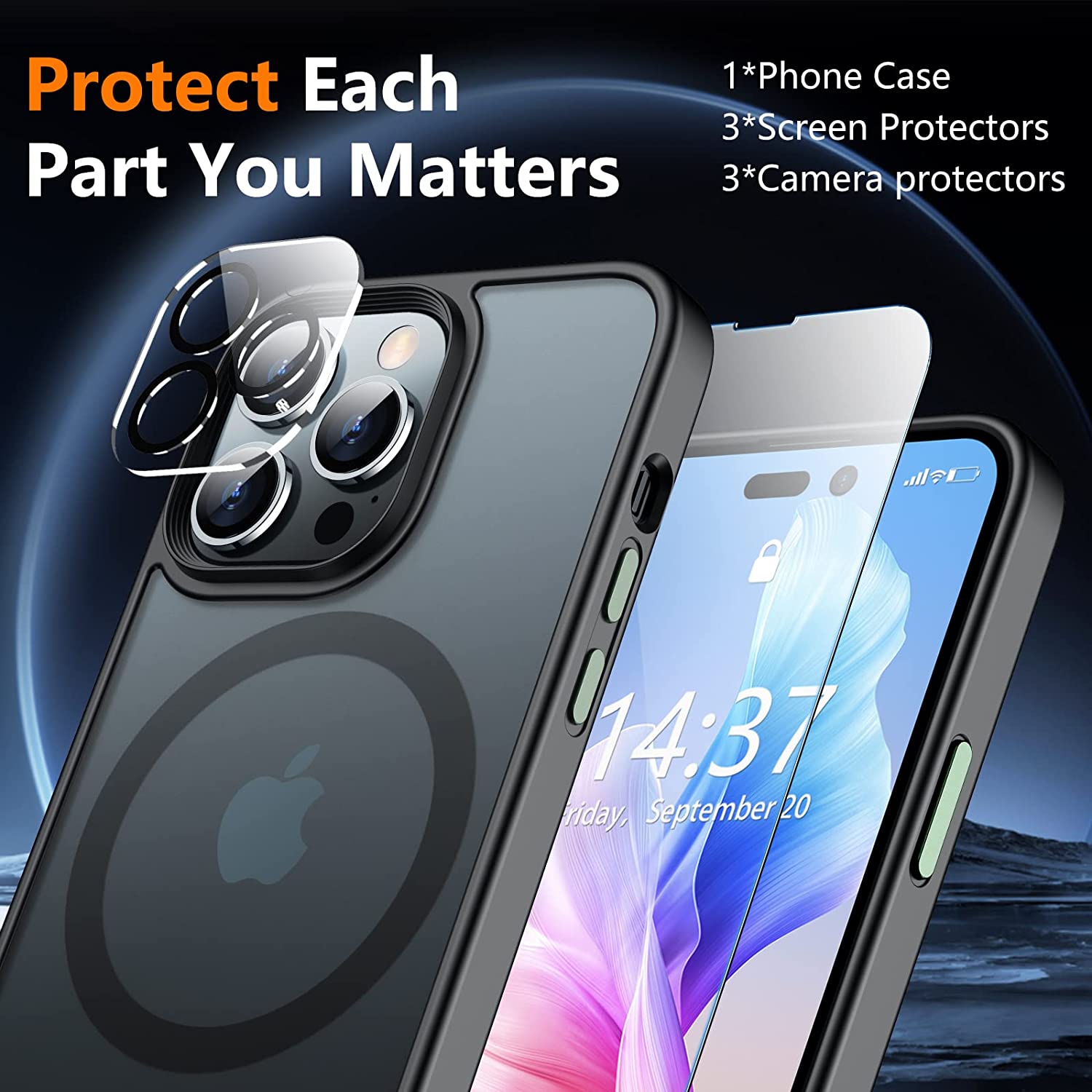 iPhone 14 Pro Max / 14 Pro | Camera Protector Glass [3 Pack]