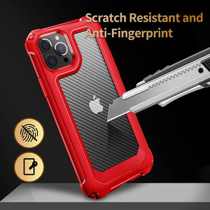 iPhone 14 Pro Max Case Hard Carbon Fiber Back Case - Redpepper Cases
