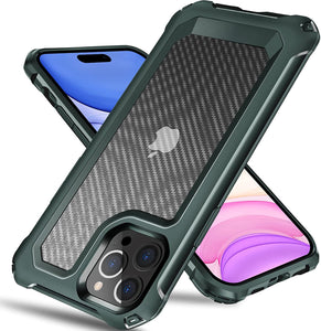 iPhone 14 Pro Max Case Hard Carbon Fiber Back Case - Redpepper Cases