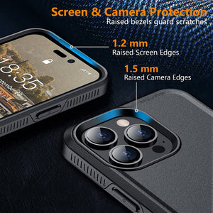 iPhone 14 Pro Max Case Heavy Duty Full-Body Protection Case Black - Redpepper Cases