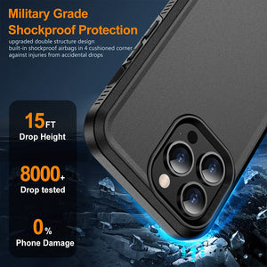 iPhone 14 Pro Max Case Heavy Duty Full-Body Protection Case Black - Redpepper Cases