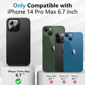 iPhone 14 Pro Max Case Lightweight Slim Shockproof Phone Case-Black - Redpepper Cases