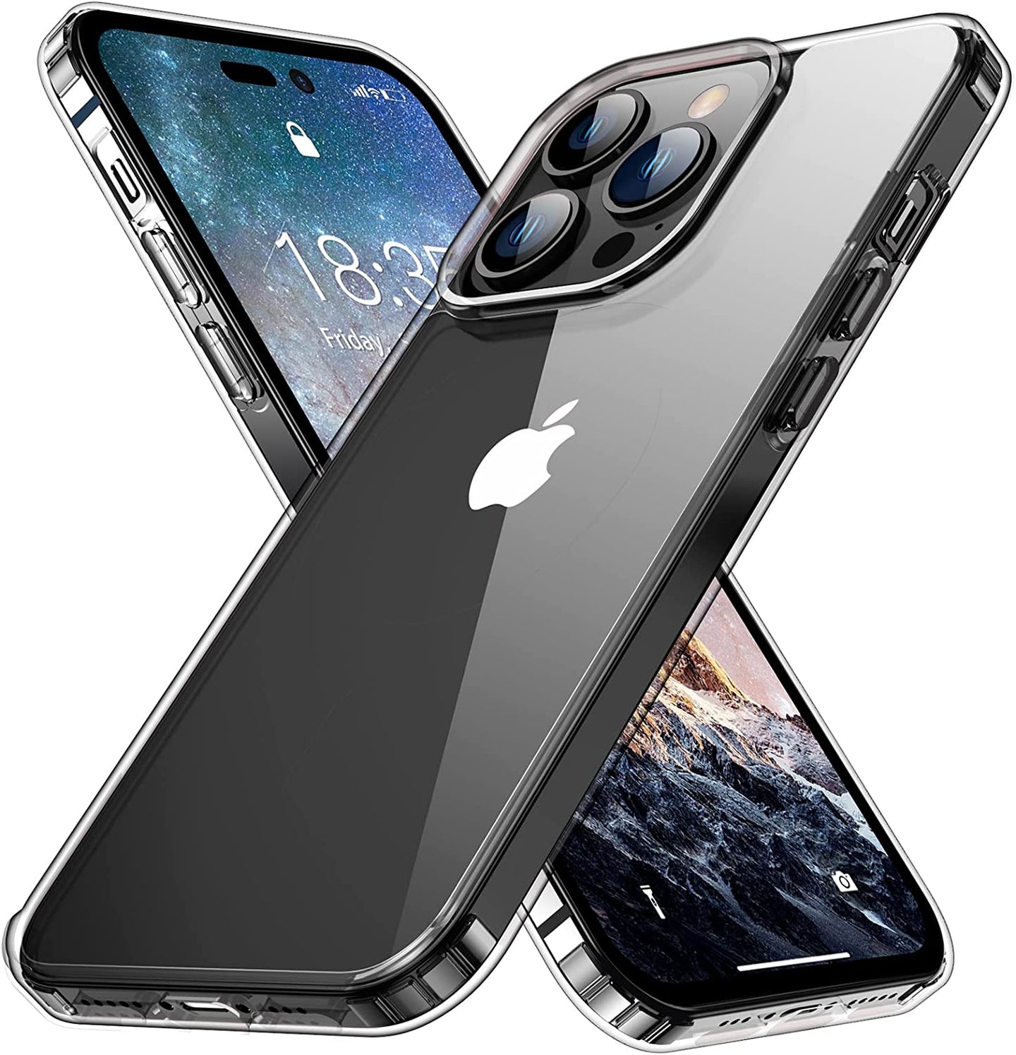 iPhone 14 Pro Max Case Military Grade Drop Protection Slim Phone Case (Clear) - Redpepper Cases