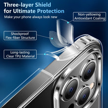 Load image into Gallery viewer, iPhone 14 Pro Max Case Military Grade Drop Protection Slim Phone Case (Clear) - Redpepper Cases