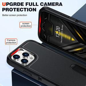 iPhone 14 Pro Max Case Military Grade Shockproof Heavy Duty Protection Black - Redpepper Cases