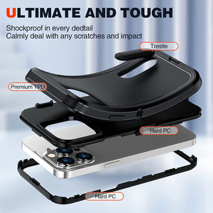 iPhone 14 Pro Max Case Military Grade Shockproof Heavy Duty Protection Black - Redpepper Cases