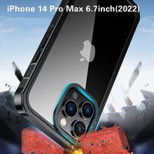 Load image into Gallery viewer, iPhone 14 Pro Max Case Tempered Bumper Case Rugged Cover Black - Redpepper Cases