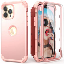 Load image into Gallery viewer, iPhone 14 Pro Max Case with Tempered Glass Screen Protector - Redpepper Cases