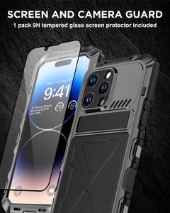 iPhone 14 Pro Metal Built in Kickstand Rugged Heavy Duty Case - Redpepper Cases