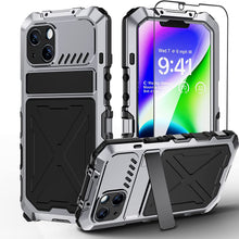 Load image into Gallery viewer, iPhone 14 Pro Metal Built in Kickstand Rugged Heavy Duty Case - Redpepper Cases