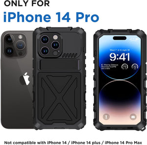 iPhone 14 Pro Metal Built in Kickstand Rugged Heavy Duty Case - Redpepper Cases