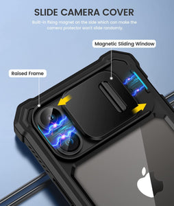 iPhone 14 Pro Slide Camera Cover & Built in Screen Protector Heavy Duty Case - Redpepper Cases