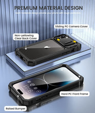 Load image into Gallery viewer, iPhone 14 Pro Slide Camera Cover &amp; Built in Screen Protector Heavy Duty Case - Redpepper Cases