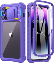 Load image into Gallery viewer, iPhone 14 Pro Slide Camera Cover &amp; Built in Screen Protector Heavy Duty Case - Redpepper Cases