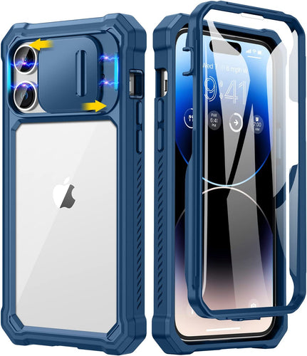 iPhone 14 Pro Slide Camera Cover & Built in Screen Protector Heavy Duty Case - Redpepper Cases