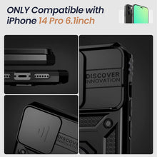 Load image into Gallery viewer, iPhone 14 Pro Slide Camera Cover Ring Stand Heavy Duty Rugged Bumper Case - Redpepper Cases
