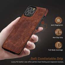 Load image into Gallery viewer, iPhone 14 Pro Slim Leather Luxury Business Rugged Bumper Case - Redpepper Cases