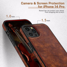 Load image into Gallery viewer, iPhone 14 Pro Slim Leather Luxury Business Rugged Bumper Case - Redpepper Cases