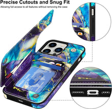 Load image into Gallery viewer, iPhone 14 Pro Wallet Card Slots Double Magnetic Clasp Case - Redpepper Cases