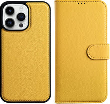 Load image into Gallery viewer, iPhone 14 Pro Wallet Detachable Flip Folio 4 Card Slots Holder Leather Magnetic Kickstand Case - Redpepper Cases