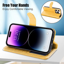 Load image into Gallery viewer, iPhone 14 Pro Wallet Detachable Flip Folio 4 Card Slots Holder Leather Magnetic Kickstand Case - Redpepper Cases