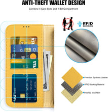 Load image into Gallery viewer, iPhone 14 Pro Wallet Detachable Flip Folio 4 Card Slots Holder Leather Magnetic Kickstand Case - Redpepper Cases