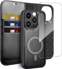 Load image into Gallery viewer, iPhone 14 Pro Wallet Leather Flip Card Holder Case - Redpepper Cases