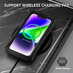 iPhone 14 Waterproof Metal Heavy Duty Full Body Built in Screen Protector Case - Redpepper Cases