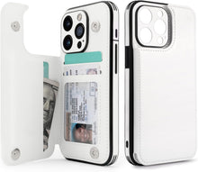 Load image into Gallery viewer, iPhone 15 Pro Case Card Holder Leather Phone Wallet Case - Redpepper Cases