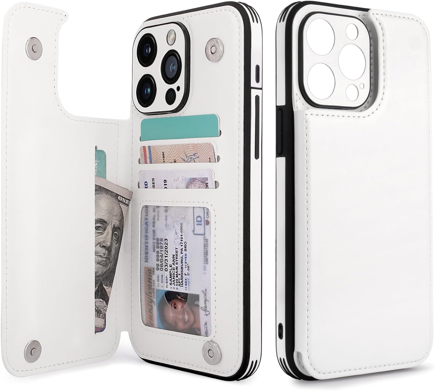 iPhone 15 Pro Max Case Card Holder Flip Cell Phone Cases 6.7 iPhone 15 Pro Max Case Card Holder Flip Cell Phone Cases 6.7