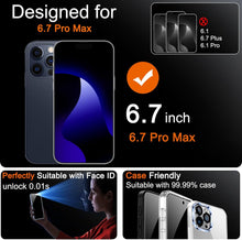 Load image into Gallery viewer, iPhone 15 Pro Max Privacy Screen Protector - Redpepper Cases