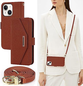 iPhone 15 Pro Max Wallet Case Shoulder Strap - Redpepper Cases