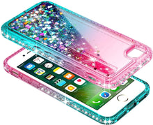 Load image into Gallery viewer, iPhone 7 Holographic Ring Holder Liquid Glitter Quicksand Case - Redpepper Cases