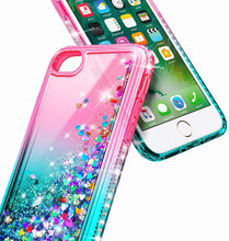 Load image into Gallery viewer, iPhone 7 Holographic Ring Holder Liquid Glitter Quicksand Case - Redpepper Cases