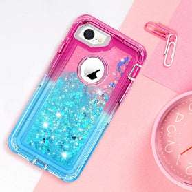iPhone 8 Moving Liquid Quicksand Heavy Duty Shockproof Case - Redpepper Cases