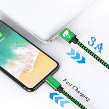 Load image into Gallery viewer, iPhone Charger Cable Aioneus iPhone Charging Cord 6ft 3Pack Colorful - Redpepper Cases